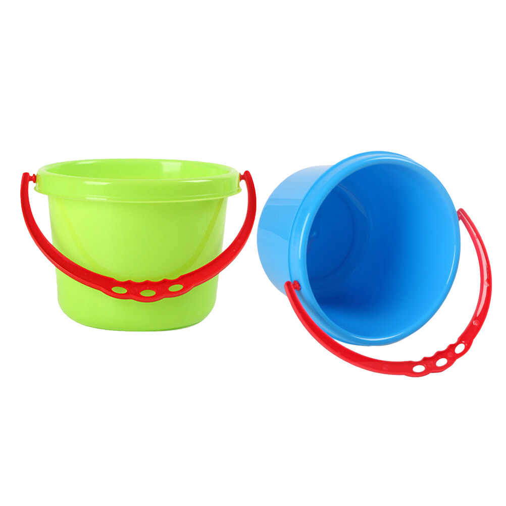 Plastic beach pail 2pcs Kids Plastic Bucket Mini Bucket Toy Mini Water
