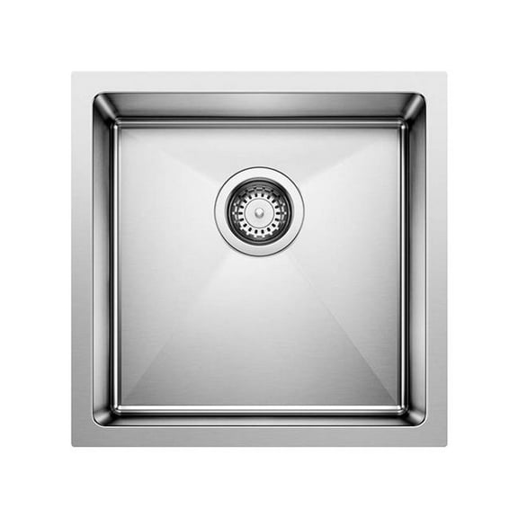 Blanco 524755 Cuvee R15 17 in. Undermount Bar Sink - Satin Polish & Stainless Steel