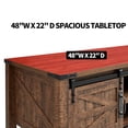 thumbnail image 6 of Open Box Farmhouse 48 Inch Coffee Table with Sliding Barn Doors, 6 of 8