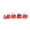 Red, variant on Christmas Wooden Train Set, Four-Section Mini Train Set Christmas Decorations, Christmas Toys Under Xmas Tree for Party Favor Home Decor