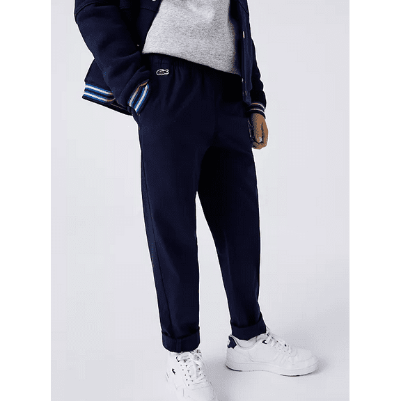 Lacoste NAVY BLUE Boys' Stretch Cotton Gabardine Chino Pants, US 14