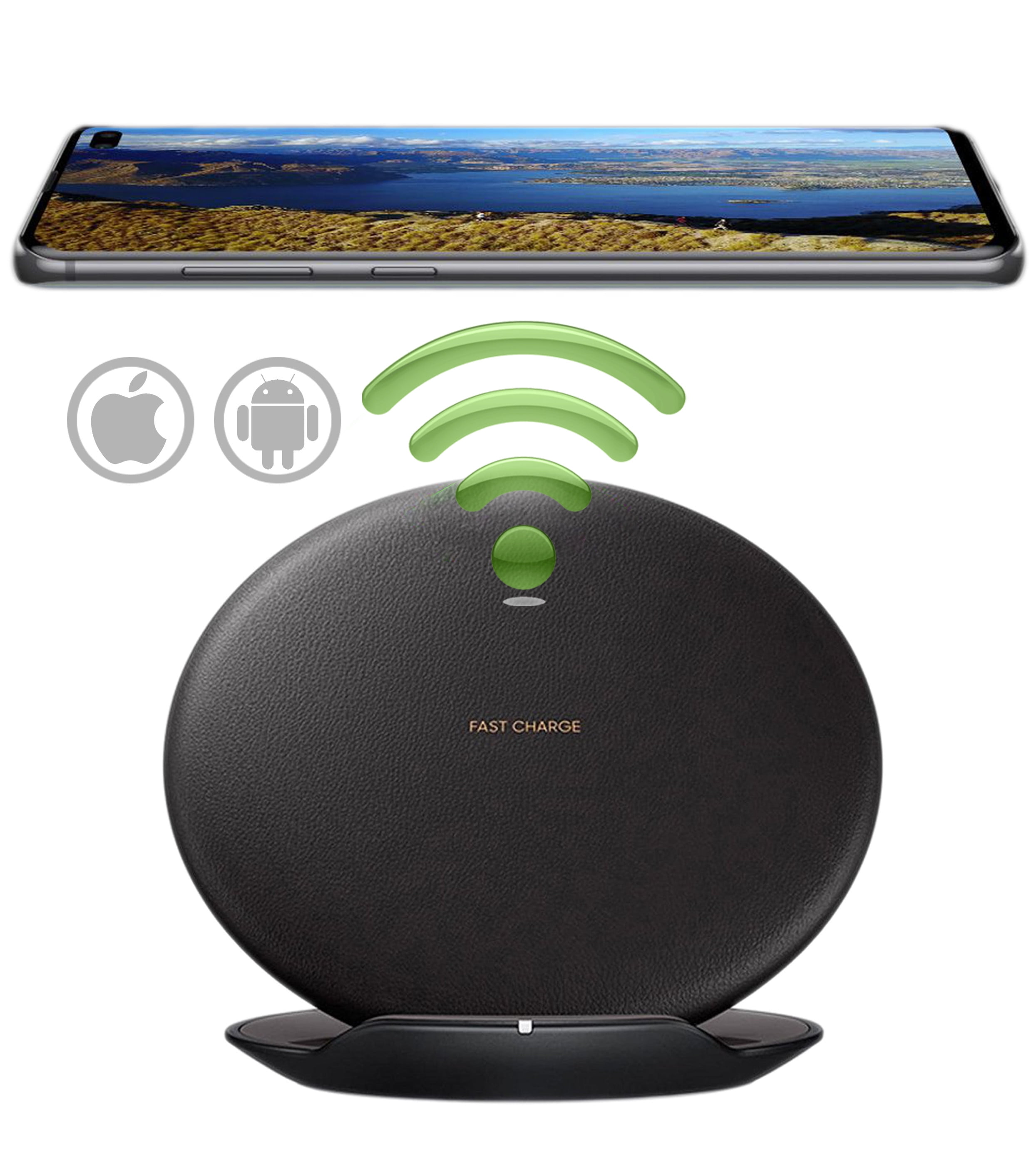 Qi Qualified Fast Charge Wireless Charger For Samsung Galaxy M30 10w Black Wireless Charging Pad Compatible With Samsung Galaxy S10 S10 S10e S10 5g A10 A30 A50 Fold M10 M M30 Walmart Com