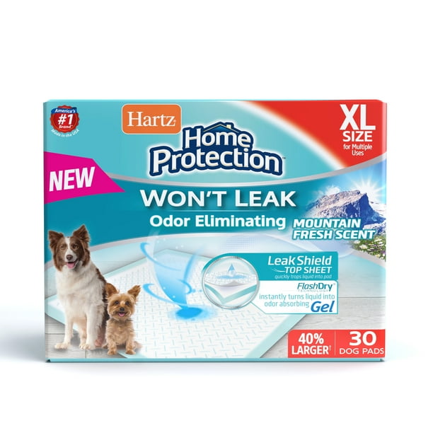 Hartz Home Protection Mountain Fresh Scented Odor Eliminating Dog Pads