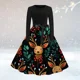 thumbnail image 1 of Disfraz de Cosplay de Navidad para mujer, vestido de princesa de manga larga, vestido de Festival Vintage, vestido Rockabilly, bata de fiesta, 1 of 5