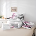 thumbnail image 4 of YST Cherry Blossoms 7-Piece Comforter Set, Japanese Style Bedding with Mount Fuji Design, Queen Size, White Grey Pink, 4 of 4