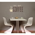 thumbnail image 3 of But First Coffee Vinyl Wall Decals Kitchen Décor Stickers Quote Wall Art, 23x12-Inch, Beige/Chocolate, 3 of 5