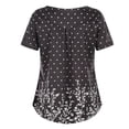 thumbnail image 6 of Pntutb Womens Plus Size Clearance,Women's Summer Printing Short Sleeves O-Neck Loose T-Shirt Blouse Tops Rollback, 6 of 6