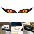 thumbnail image 1 of 2PCS Car Stickers Evil Eye Zombie Style Sunproof Waterproof Decal for Rearview Mirror 5x2in, 1 of 6