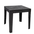 thumbnail image 1 of Sunnydaze Weather-Resistant Outdoor Side Table with Faux Wood Plank Tabletop - 16.5" Square - Black, 1 of 10