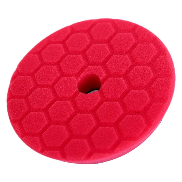 Almencla Tampon de Polissage Lavable 6 Pouces pour Polisseuse de Voiture Rouge