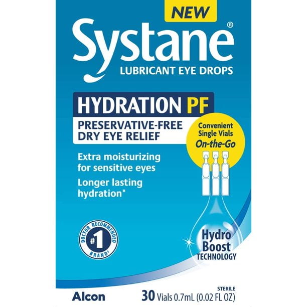 Systane Hydration PreservativeFree Lubricant Eye Drops 30ct Vials, 30