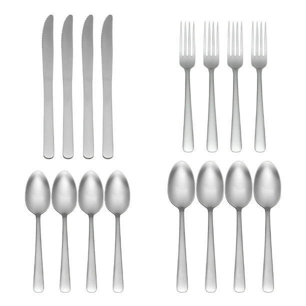 Moven Juego De Cubiertos Acero Inoxidable Modelo Malva 16 Piezas para 4 Personas