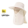thumbnail image 3 of sususu Sun Hats for Women Uv Protection,Sun Hat with Neck Flap Women's Summer Sun Hat with Detachable Face Visor and Neck Cover for Outdoor Beach Hiking (Beige), 3 of 5