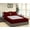 Burgundy, variant on D.N.G. BEDDINGS 3 Piece Box Spring Cover - 100% Egyptian Cotton, 800 TC, Wrap Around 4 Sides Bed Skirt for Hotel & Home, Fits Box Springs up to 8 Inch - Queen, Stripe Chocolate Color