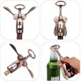 thumbnail image 3 of Incluye sacacorchos estilo ala con abridor de botellas, tapón cortador de papel de aluminio, juego de vino de regalo, dorado Feliz Sencillez, 3 of 3