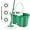 Green, variant on Spin Mop and Bucket with Wringer Set,360° Spin Mop and Bucket System with 3 Replaceable Microfiber Mop 61" Handle Household Cleaning Tools for Wet and Dry,Set of 2