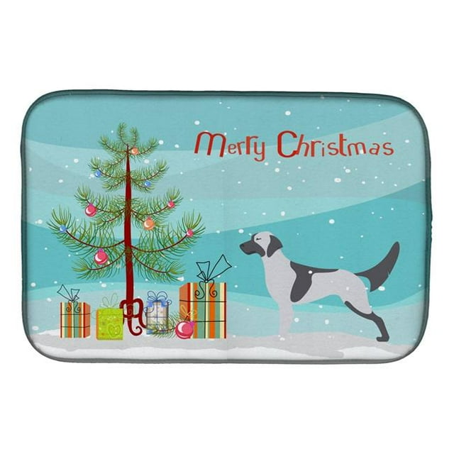 Carolines Treasures BB2899DDM English Setter Merry Christmas Tree Dish Drying Mat