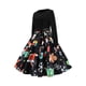 thumbnail image 3 of Vestido de fiesta de Halloween y Navidad para mujer, manga larga, corte A, falda grande, vestido de cóctel, festival, carnaval y vestido con cinturón de lazo, 3 of 5