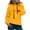 Yellow, variant on QUINDOS Womens Hoodie Sweatshirts for Women Casual Crew Neck Long Sleeve Graphic Pullover Tops