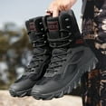 thumbnail image 3 of IUJSOY Military Tactical Work Boots for Men Outdoor Hiking Training Motorcycle Combat Boots, 3 of 7