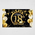 thumbnail image 2 of Birthday Party Banner Home Birthday Theme Backdrop Background Wall Decoration, 18 Years Old, 2 of 7