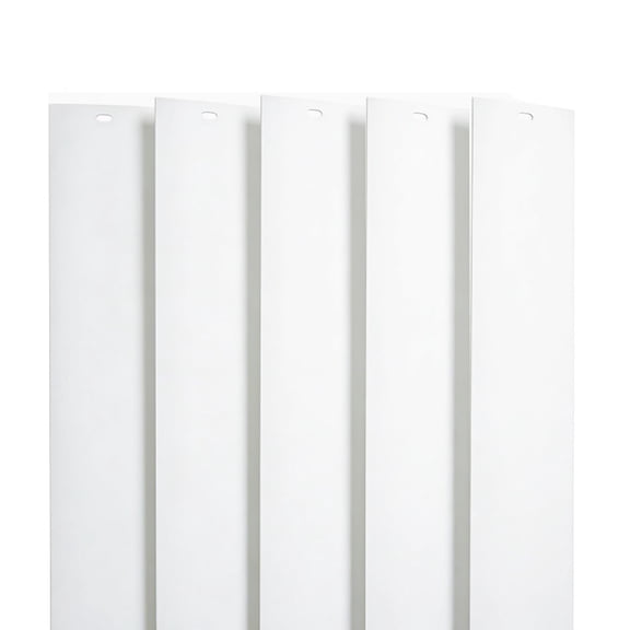 White PVC Vertical Blind Replacement Slat, Smooth Curved Window Blind Panel, Heavy Duty Sliding Door Accessory for Indoor Window Curtain Renewal Project, 5 Pieces, 82.5x3.5 Inch,White