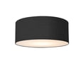 thumbnail image 2 of Stretch Flush Mount Black Linen Shade Satin Nickel, 2 of 3