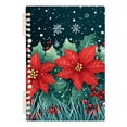 thumbnail image 7 of FORMRS 1-Subject Spiral Notebook 8" x 5" College Ruled 60 Refillable Sheet A5 Hard Cover, 2 Pack, Christmas Poinsettia, 7 of 7