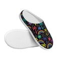 thumbnail image 3 of Lsque Colorful Palms Pattern Womens Comfort Cotton on Scuff With Memory Foam and Anti-skid Sole Slipper-39/40, 3 of 7