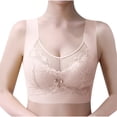 thumbnail image 3 of HVOBTTY Womens Bras Comfortable, Bras for Women Plus Size, Women's Comfortable and Comfortable Adjustable Gathering Breathable Bra Underwear Daily Bra Rose Gold, XXXL, 3 of 5