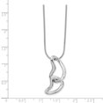 thumbnail image 3 of SS White Ice .015ct. Diamond Heart Necklace 18 Inch, 3 of 3