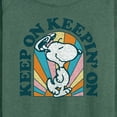 thumbnail image 3 of Peanuts - Keep On - Women's Lightweight French Terry Long Sleeve Shirt, 3 of 6