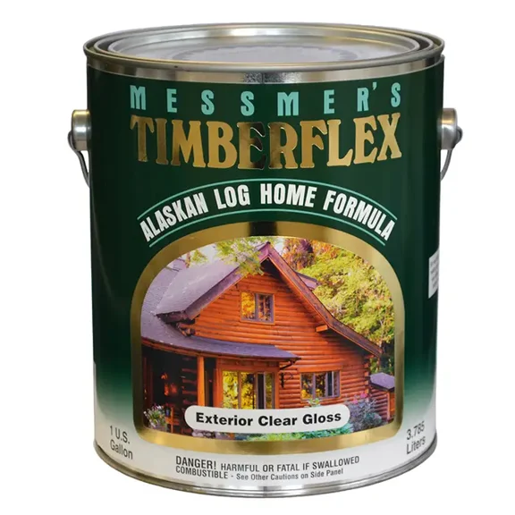 1 gal Messmer's TF-500GL Clear Timberflex Alaskan Log Home Formula, Oil-Based Exterior Wood Finish, Gloss