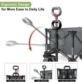 thumbnail image 4 of LUXCOL Collapsible Folding Wagon, Heavy Duty Utility Beach Wagon Cart for Sand with Big Wheels, Adjustable Handle&Drink Holders for Shopping, Camping,Garden and Outdoor, 4 of 6