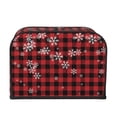 thumbnail image 2 of Pofeuu Red Buffalo Plaid Print Toaster Cover 4 Slice, Bread Dust Cover & Fingerprint Protection, Kitchen Small Appliance Covers(Toaster Cover), 2 of 7
