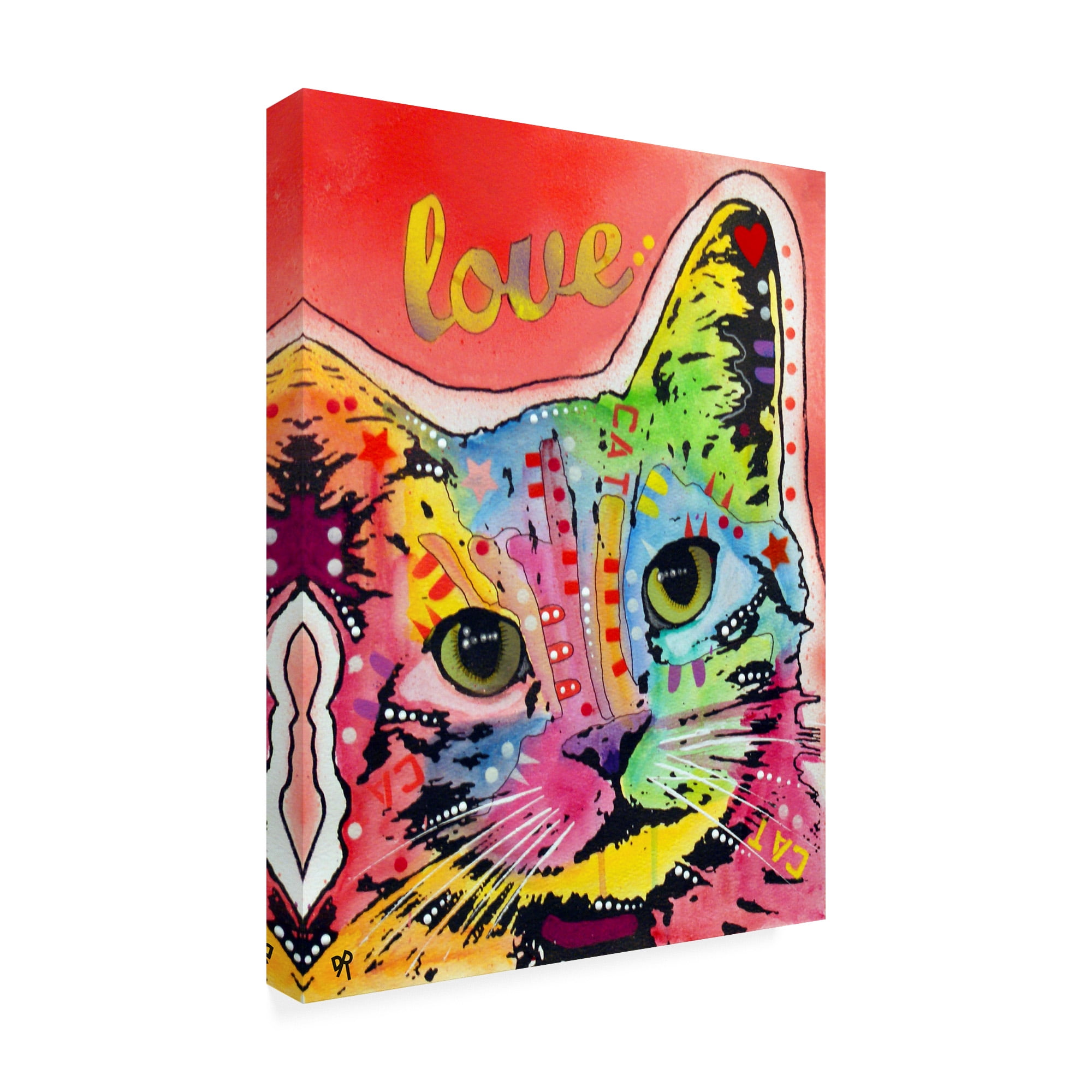 Trademark Fine Art 'Tilt Cat Love' Canvas Art by Dean Russo