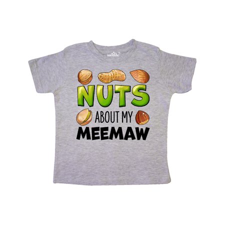 

Inktastic Nuts About My Meemaw Peanut Almond Pistachio Gift Toddler Boy or Toddler Girl T-Shirt