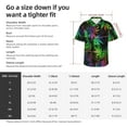 thumbnail image 6 of Rainbow Weed Leaves Mens Hawaiian Shirt Short Sleeve Casual Button Up Tropical Summer Beach Shirt, 6 of 9
