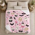 thumbnail image 5 of Ghost Pumpkin Scene Ghosts And Pumpkins Spooky Holiday Art Halloween Lovers Playful Harvest Motif Warm Flannel Blanket, Halloween Gift for Living Room and Family Room Home Decor, 5 of 9