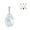 faintest pale blue AB, variant on One Austrian Crystal Pear Sterling Silver Pendant - Clear