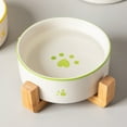 thumbnail image 4 of Cuencos elevados de cerámica para perros o gatos pequeños, cuenco para comida para mascotas, 4 of 5