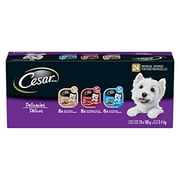 CESAR Classic Loaf in Sauce Wet Dog Food Delicacies Variety Pack, 24x100g Trays