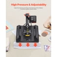 thumbnail image 2 of VEVOR Heat Press Machine 8 in 1 Combo, Heat Press 15x15 in, Swing Away T Shirt Printing Machine Digital Control, Multifunction Transfer Machine Sublimation, for T-Shirt Hat Cap Mug Plate, Black, 2 of 9