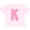 AD-Pink, variant on Pink and White Polka Dots Letter K Boys or Girls Toddler T-Shirt