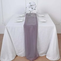 Efavormart 5PCS 22" x 72" Amethyst Premium Chiffon Table Runner For Weddings Party Banquets Decor Fit Rectangle and Round Table