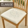 thumbnail image 2 of JUNWELL Waterproof Dining Chair Seat Covers Faux Leather Stretch Chair Slipcovers  8 Pack  Beige, 2 of 8