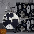 thumbnail image 3 of Halloween Shower Curtain, Black Cute Ghost Pumpkins Mummy Bath Curtain for Bathroom Decor Waterproof Polyester Fabric 72 x 72 Inches Set with Hooks, 3 of 6