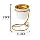 thumbnail image 2 of Quemador de de cerámica, soporte de lámpara de té para ornamento de meditación, soporte de hierro Soporte dorado BLESIY Quemador de incienso de cerámica, 2 of 8