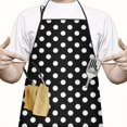 thumbnail image 2 of Wave Black Point Aprons with Pocket Chemical Work Apron Waterproof Bib Aprons for Couple Bride Mrs Mr Cooking Aprons for Kitchen Cool BBQ Grilling, 2 of 7