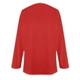 thumbnail image 3 of Plus Size Solid Tops for Women Winter Long Sleeve Crew Neck Basic Loose fit Pullover Sweatshirts Oversized Tunic Shirts, 3 of 5